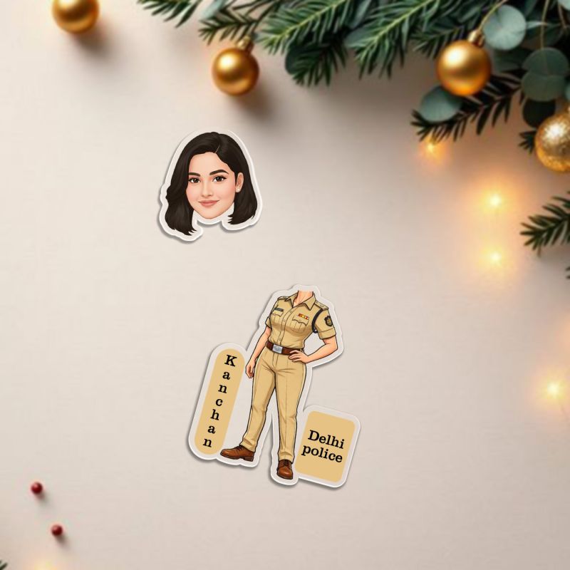 Personalized Police Officer Bobblehead Caricature Standee Gift for Police Officers & Law Enforcement  Creative Office & Home Desk Decor  Battery Powered Moving Head